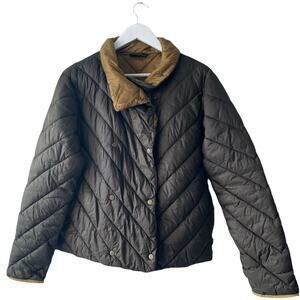 Scotch & Soda Olive Green / Mustard Puffer Jacket w/ Button Details -  Size S